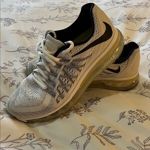 Nike Women's Air Max Gray, white and Black Athletic Shoes